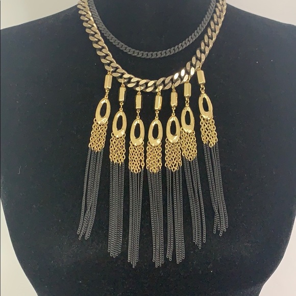 Stella & Dot Jewelry - Stella & dot Lilith Fringe mixed plated necklace